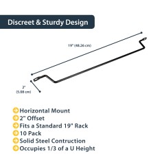 StarTech.com CABLE LACING BAR for RACKS - Organize Your Cables with Ease (CMLB102)